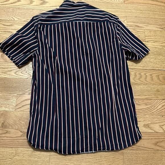 ASOS PINSTRIPE CONDITION SHORTS SLEEVE SHIRT SIZE‎ XL - Picture 2 of 5